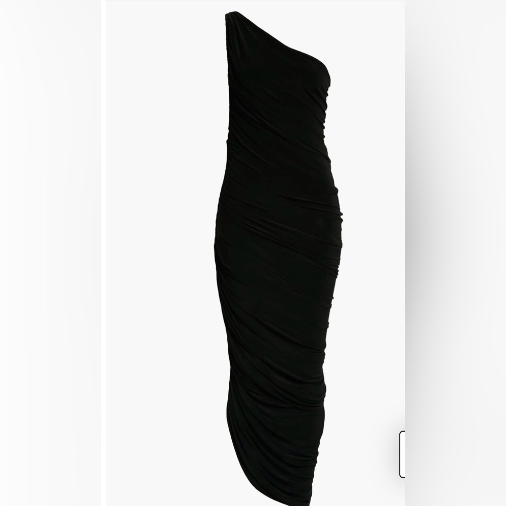 Norma Kamali Black One Shoulder Dress - Picture 3 of 8
